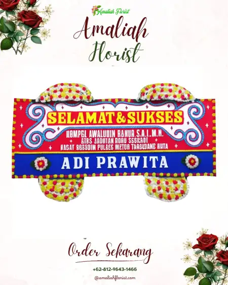 Papan Bunga Ucapan Selamat Bendar